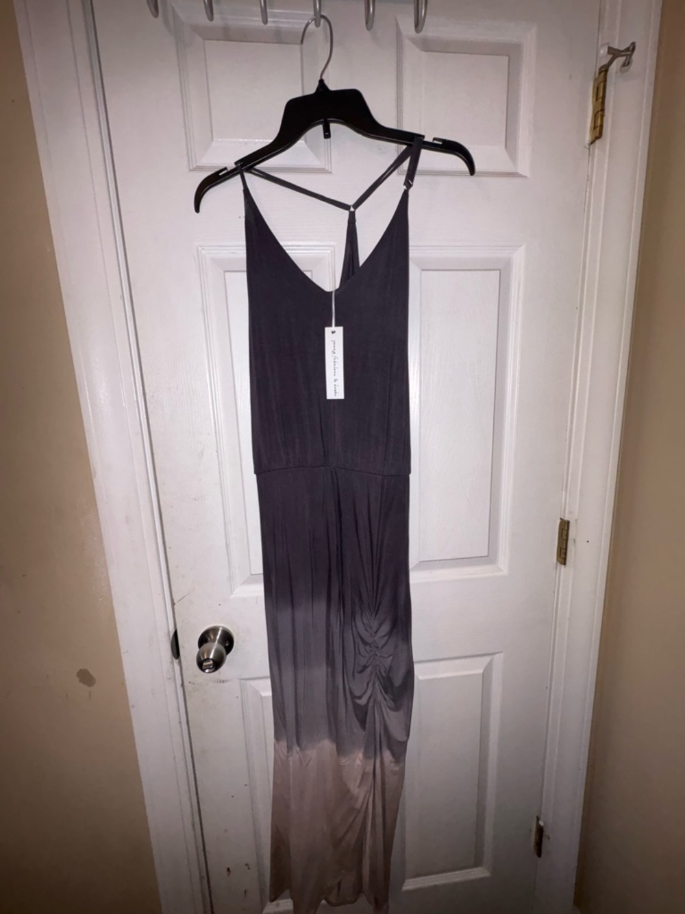 Young Fabulous & Broke Gray to Taupe Ombre Maxi Dress